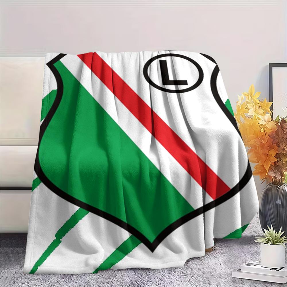 1 шт. Фланелевое одеяло с принтом Legia Warsaw, Высокое качество, Удобное для всех сезонов, Домашний декор, Тепло и комфорт, Идеально для рождественских подарков68