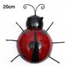 10/16/20cm Metal Ladybug Fence Hanger Wall Hanging Outdoor Garden Decorative Figurine Decoration Crafts Miniatures Home Decor