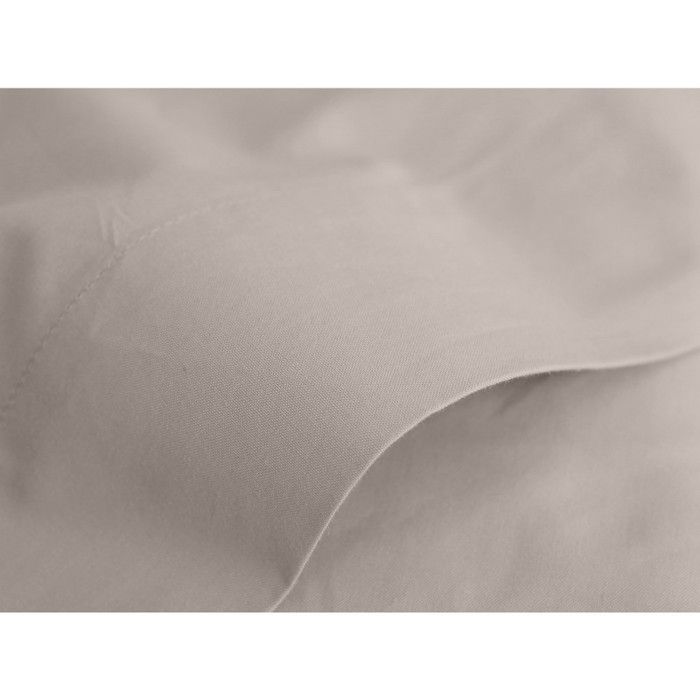 Drap plat percale pur coton peigné longues fibres 80 fils/cm² Vent du sud - Lin - 240 x 300 cm pour lit 2 places
