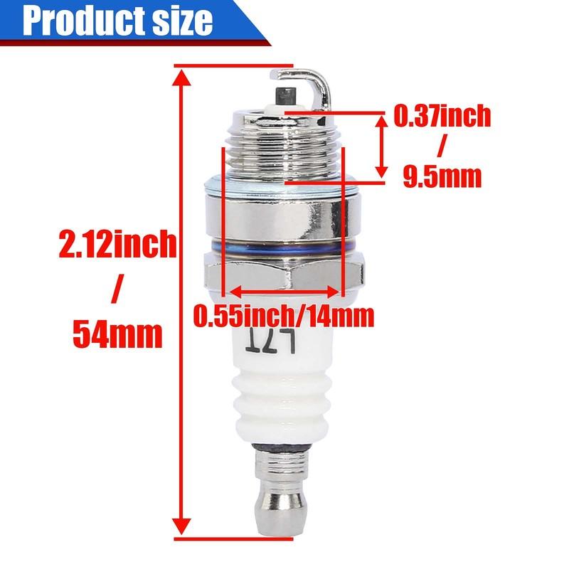 10Pc Spark Plug L7T for 33cc 43cc 47cc 49cc 2-Stroke Pocket Bike ATV Trimmer Blower Chainsaw Brushcutter Echo Wacker Kawasaki