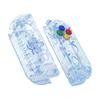 eXtremeRate Handheld Controller Shell Case Key for Switch Clear Housing for Switch OLED with Full Set Buttons (direction Version) Joy-Con, [Glacier