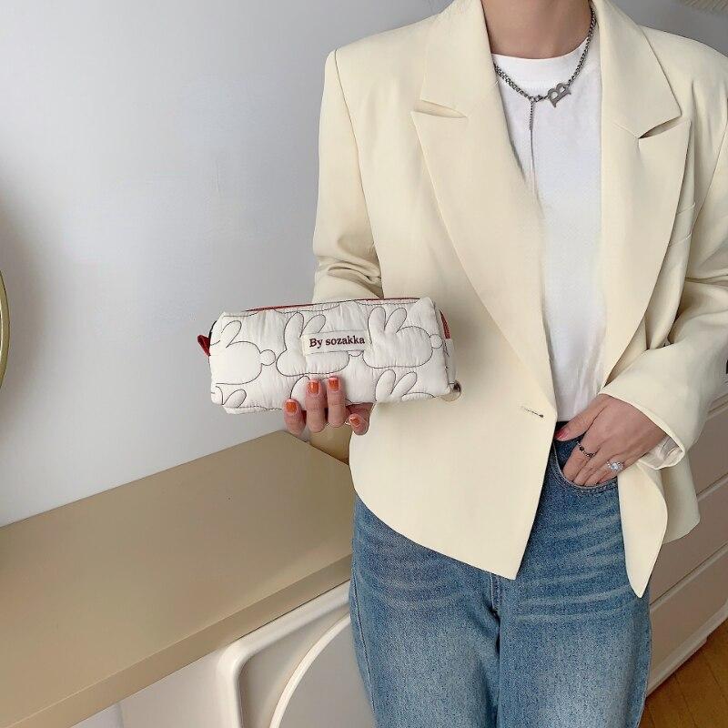 Пенал с кроликом, сумки-органайзеры большой емкости, клатчи, портативный модный простой школьный пенал Kawaii