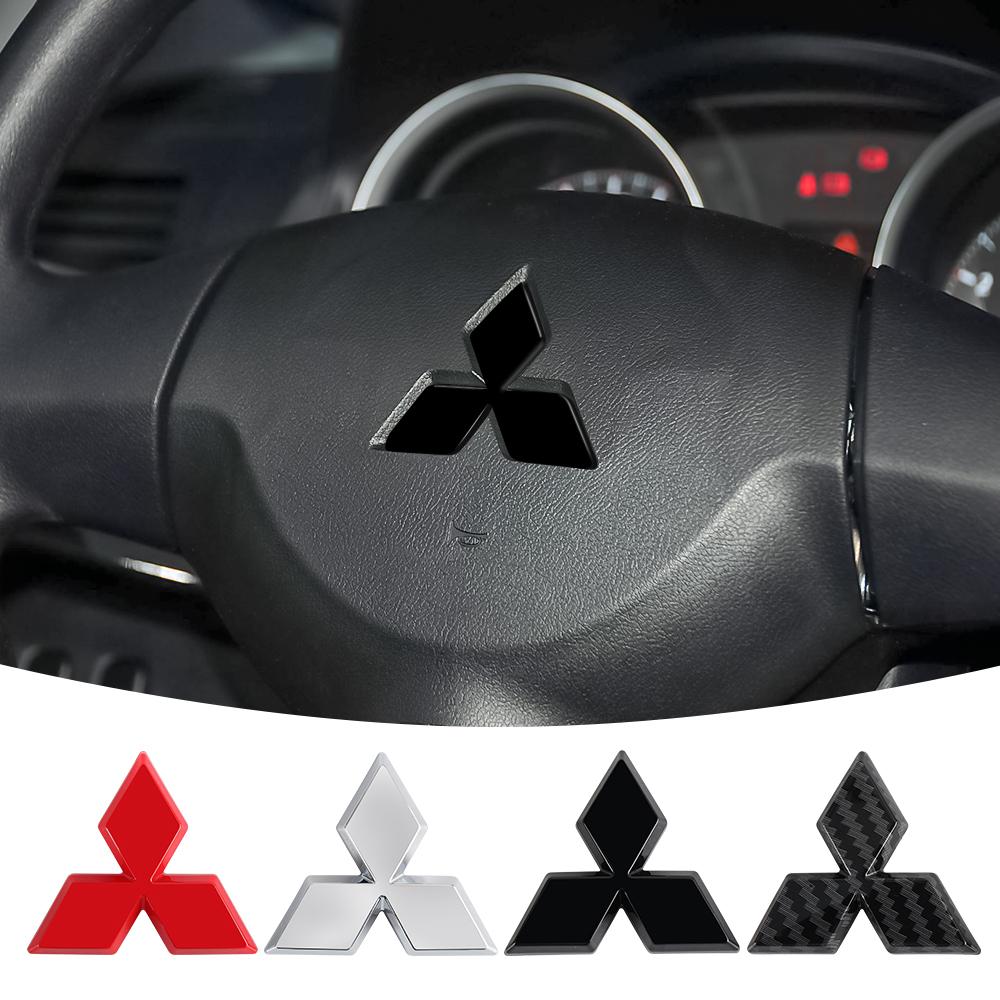 ABS Car Steering Wheel Badge Sticker Decoration Accessories For Mitsubishi 9 Ralliart EX Colt Outlander Pajero Lancer Eclipse X