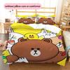 Игровой комплект постельного белья LINE FRIENDS Пододеяльник Наволочка Без наполнителя, Мягкий Декор для Домашней Спальни, Идеальный Подарок для Фанатов.chl