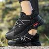 46 47 Большой размер дышащие уличные походные туфли мужские нескользящие износостойкие походные туфли на шнуровке горные спортивные туфли