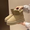 Женские зимние ботинки, новые теплые плюшевые ботинки 2024 года, горячая распродажа, износостойкие, на толстой подошве, зимние модные, однотонные, повседневные, удобные ботинки