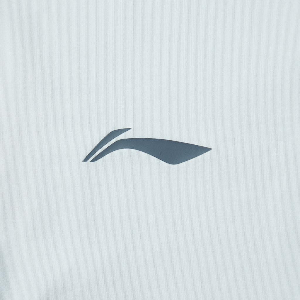 Li-Ning Серия Фитнес Простая однотонная футболка с круглым вырезом и короткими рукавами Мужские топы Народно-синий ATSV361-3