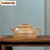 160ml Yixing Purple Clay Teapots Handmade Double Line Pot Raw Ore Section Mud Tea Maker Kettle With Strainer Zisha Tea Set Craft