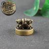 Solid Pure Brass Double Dragon Seal Statue Chinese FengShui Lucky Home Decorations Ornaments Lovable Animal Figurines Desk Decor