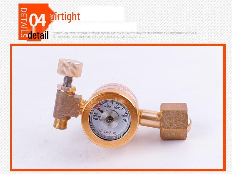 Industrial Argon Arc Welding Regulator: Shockproof Pressure Reducing Valve with Argon Gas Meter