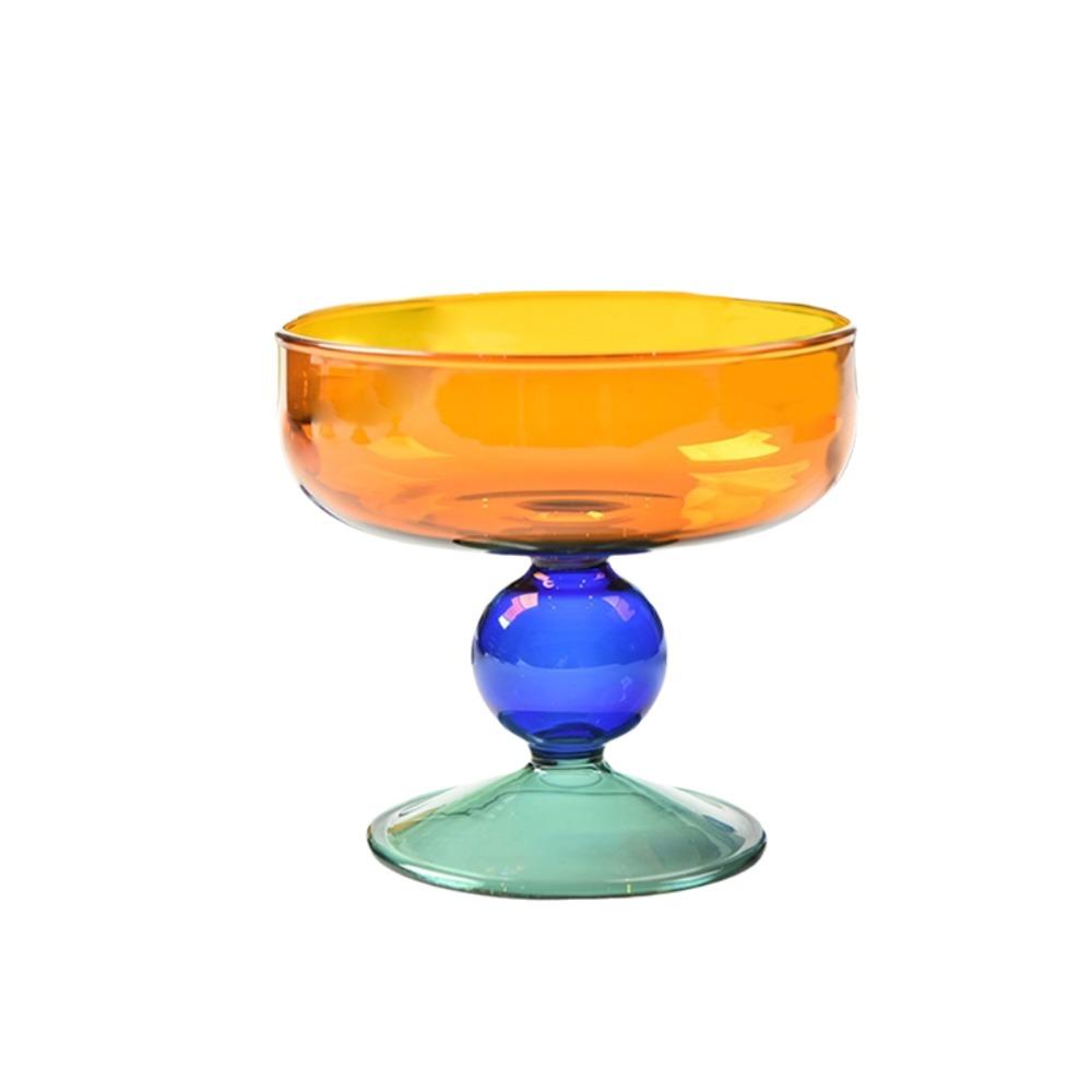 High Feet Glass Ice Cream Bowl 270 ML Dessert Cup Exquisite Fruit Salad Bowl  Cafe