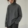 Autumn and Winter Explosion High-grade Lazy Style Solid Color Knitted Bottoming Shirt Thin Top Turtleneck Pullover Women's Casual