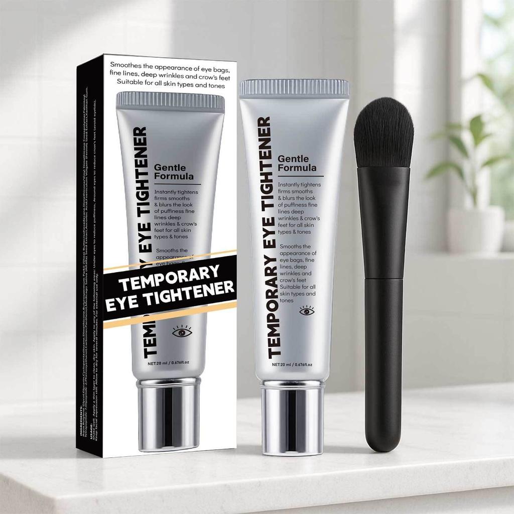 Cross-Border Fast-Acting Eye Tightener Cream 20g with Massage Brush, Reduces Dark Circles & Fine Lines