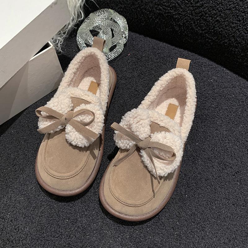 2024 женская осенне-зимняя бархатная обувь, теплая хлопковая обувь для мам, обувь на плоской подошве для беременных