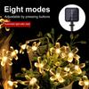7/12М Солнечная Гирлянда Сакура Фея Регулируемая 8 Режимов Водонепроницаемая
