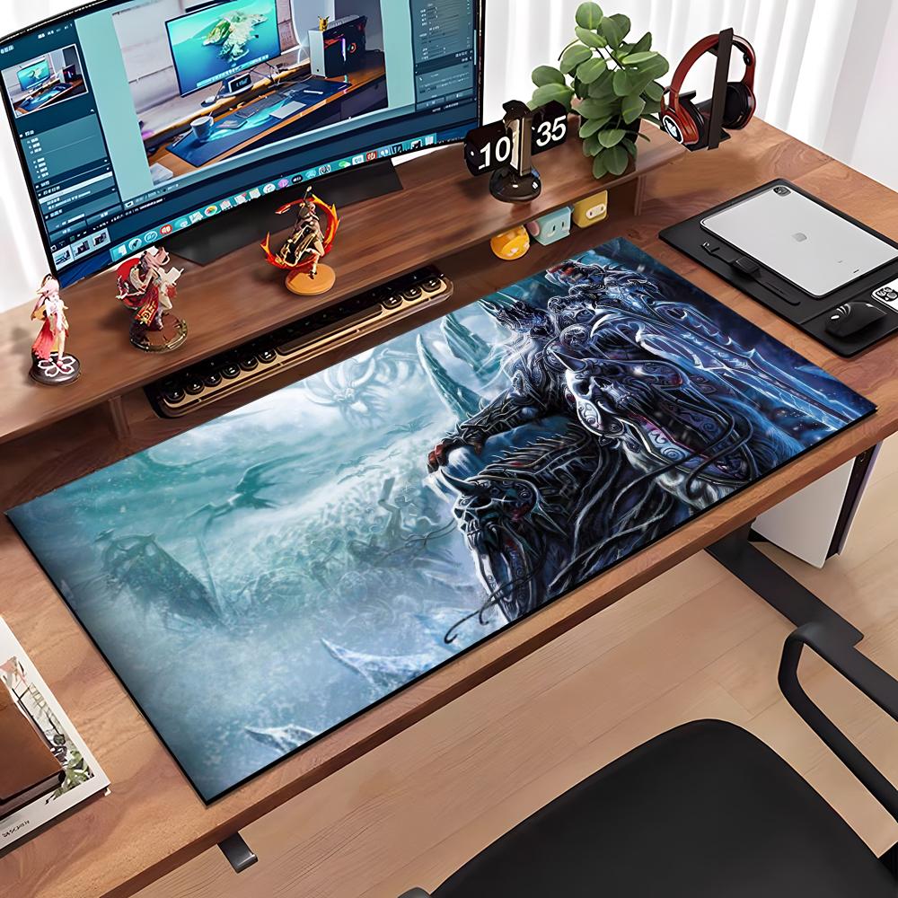 World Of Warcraft Wrath Of The Lich King Коврик для мыши Большой Противоскользящий Резиновый Игровой Коврик для мыши Прочный Настольный Коврик Толстый Шовный Край Suita