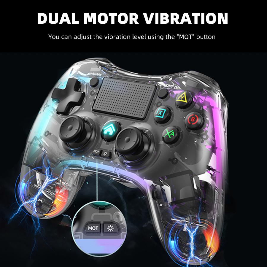 Беспроводной игровой контроллер BT RGB с вибрацией, пульт дистанционного управления, джойстик, геймпад для PS5, PS4/Slim/Pro, ПК, Steam Deck, консольные игровые джойстики