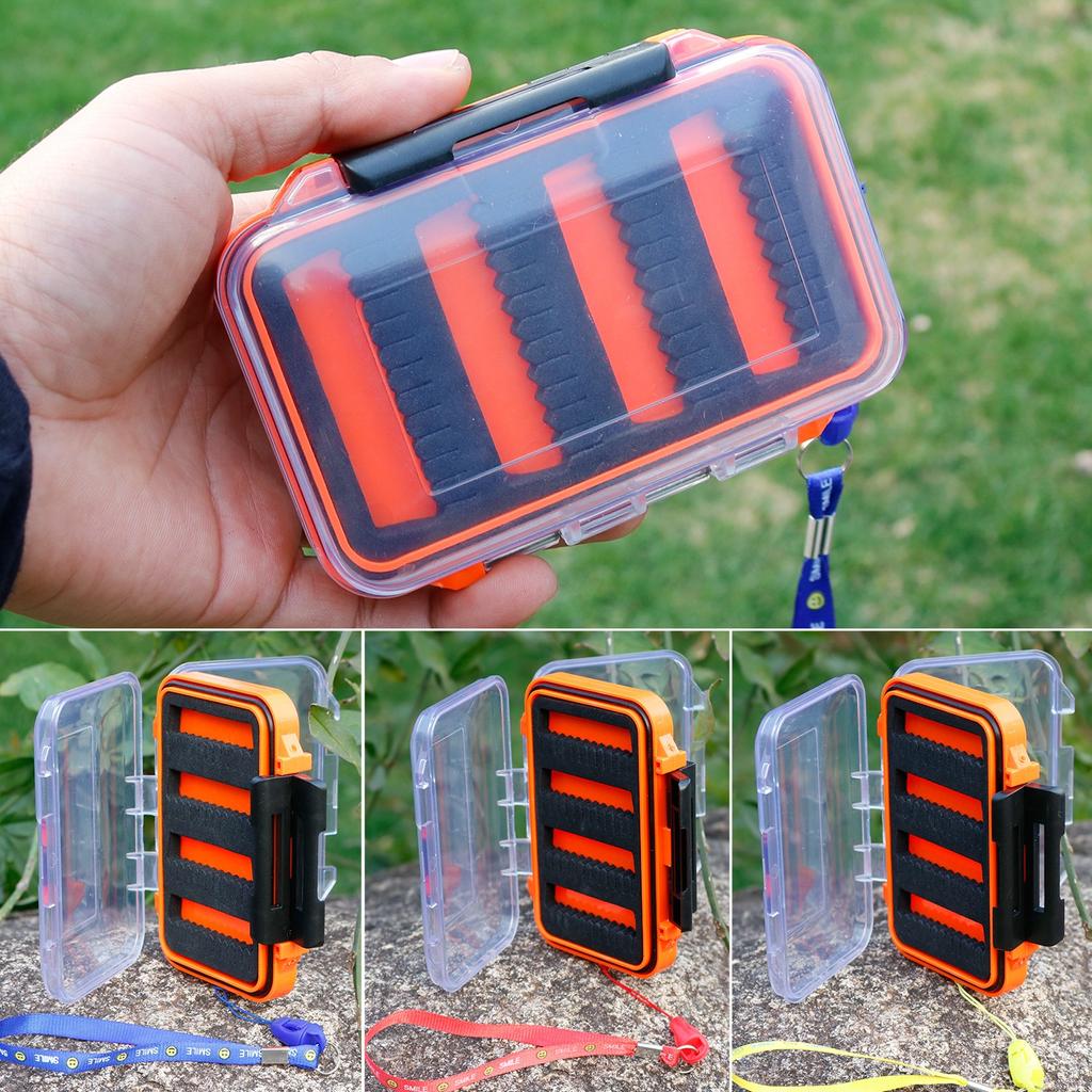Kylebooker Fly Fishing Flies Foam Box Waterproof Fishing Double Sided Tackle Box Storage For Fishing Hook