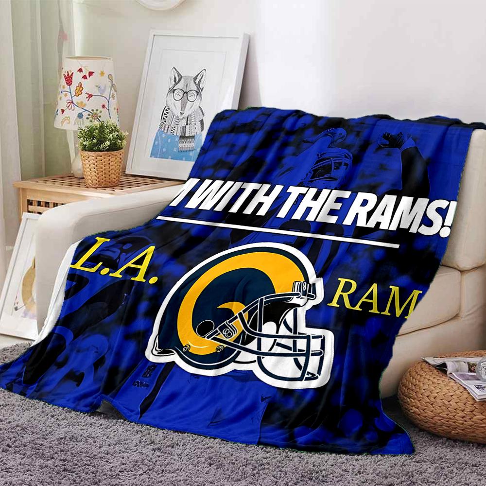 1pc Blanket - Los Angeles Rams logo Print Design,Lightweight Blanket for Sofa,Bed- Soft &Warm,Gift for All Seasons