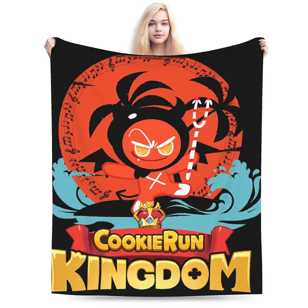Cookie Run Kingdom Plush Blanket Students Flannel Throw Blanket For Couch Bed Soft Warm Custom Quality Bedspread Birthday Gift