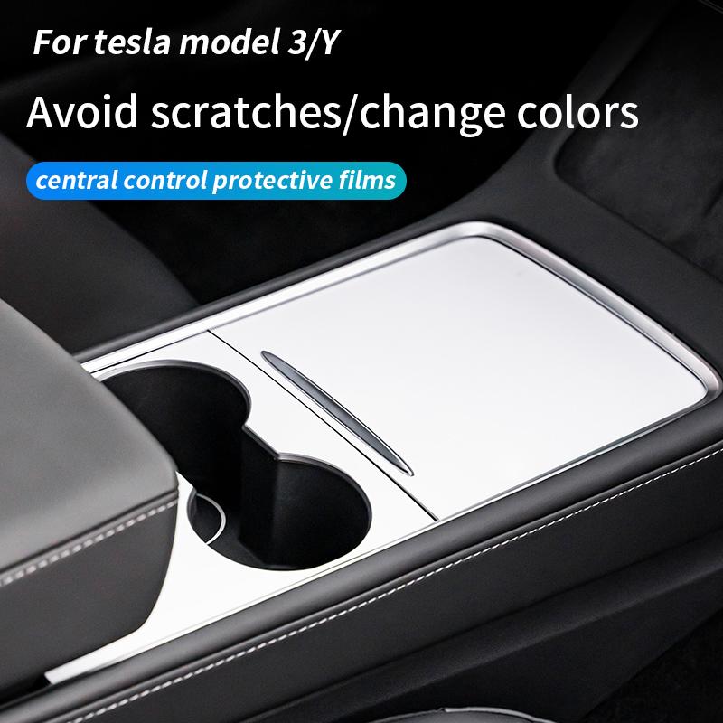Для Tesla Model 3 2021 22 2023/Model Y Наклейка на центральный пульт управления Защитная наклейка на центральный пульт управления Интерьер автомобиля