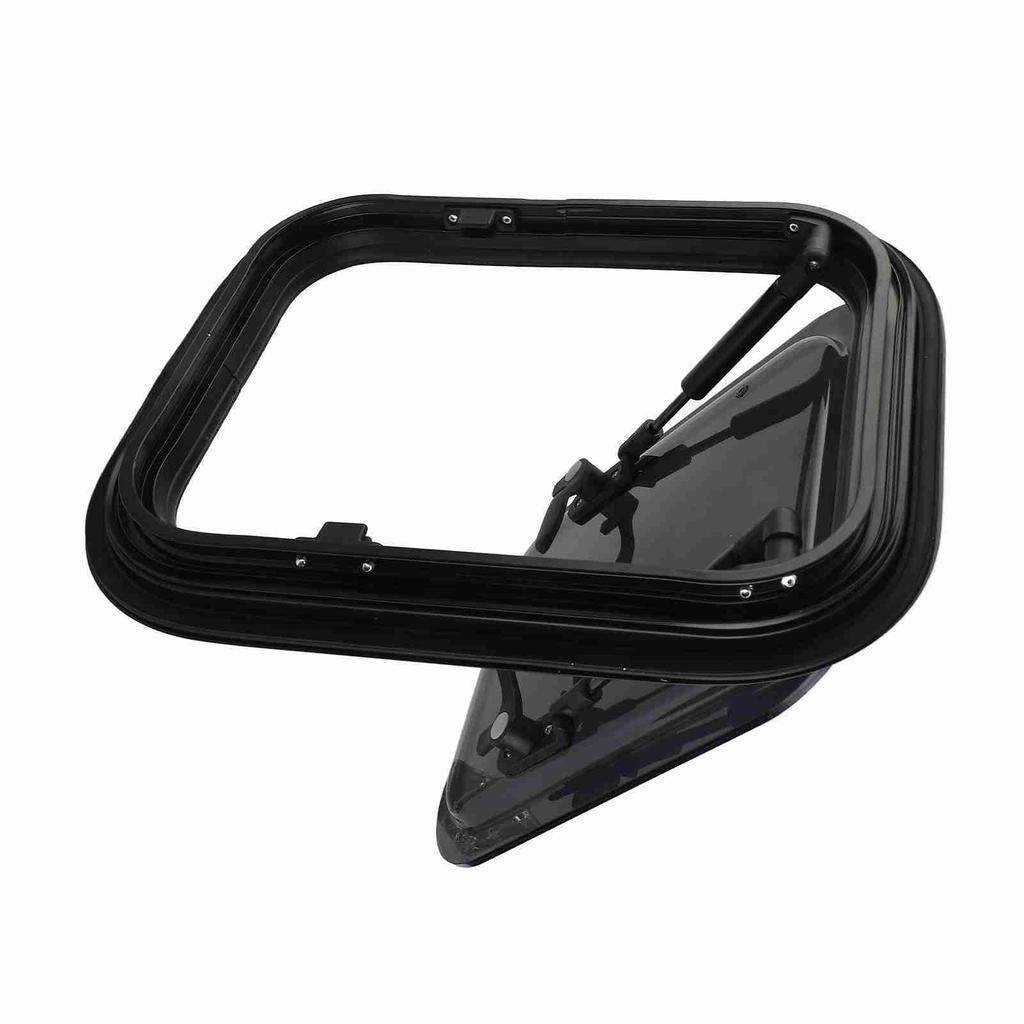 11.2x14 Inch RV Push Out Window with UV Proof Double Layer Acrylic Glass Rounded Corner Window with Net and Sunshade