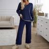 Casual and Simple Style Straight-through Pants Solid Color Long-sleeved Women's Suit for Spring and Summer