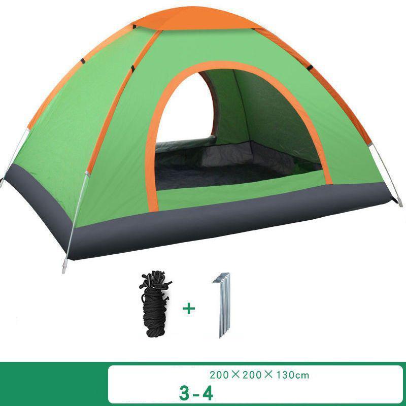 Tent Outdoor 3-4 People Automatic Outdoor Camping Thick Rainproof Speed Open Tent