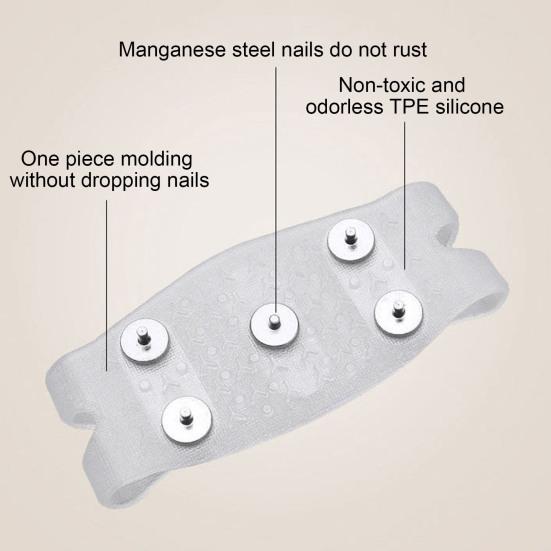 1 пара шипов для льда, кошки с 5 стальными шипами, светоотражающие, для мужчин и женщин, для зимнего отдыха на свежем воздухе, для ходьбы по льду и снегу, эластичные, нескользящие