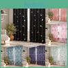 Style Sunshade Nordic Printing Blackout Window Curtain Hooks Velcro Panel Drapes
