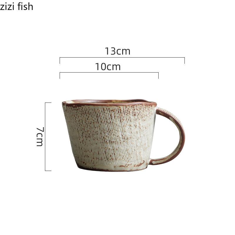 Японская ретро керамическая кружка креативные нестандартные кофейные кружки для ресторана домашняя чашка для завтрака большая емкость чашка для чая офисные стаканы для воды