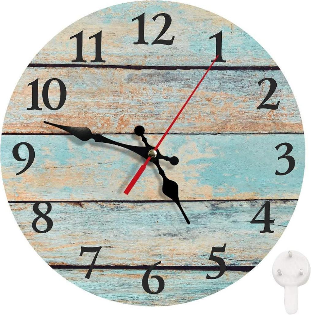 10-дюймовые бесшумные декоративные деревянные настенные часы для гостиной и спальни