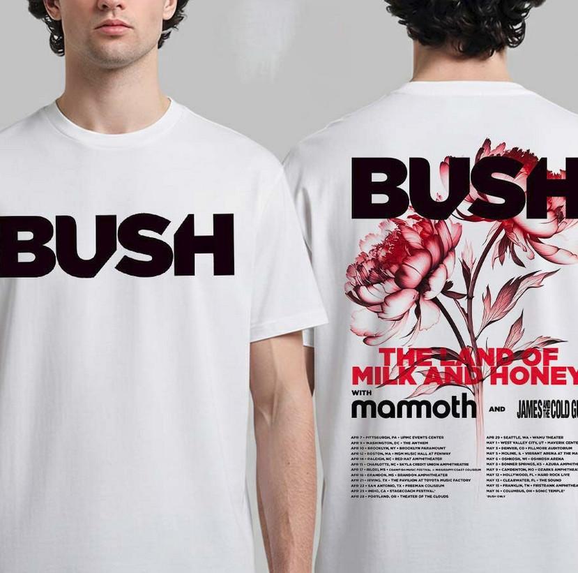 Bush North America Spring Tour 2026 Dates DoubleSided TShirt Unisex T-Shirt