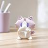 Забавная статуэтка кота, закрывающего глаза, милая 3D-печатная фигурка, мультяшное настольное украшение с игривым ртом, креативный подарок для друзей, компактная, танцующая