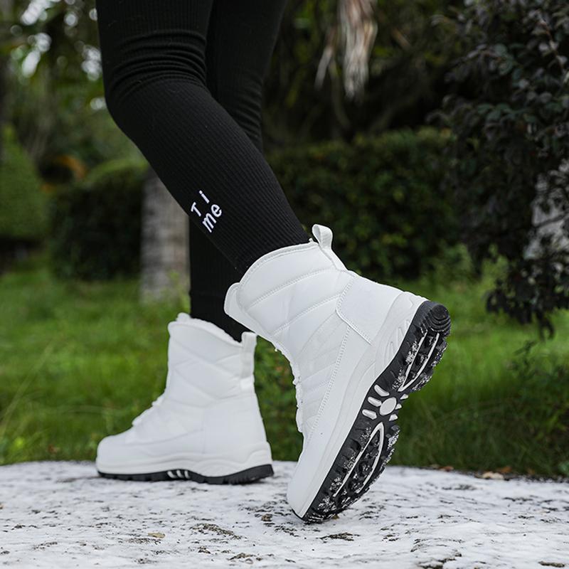 MCTIN Зимние непромокаемые ботинки, женские зимние сапоги, плюшевые теплые ботильоны для пар