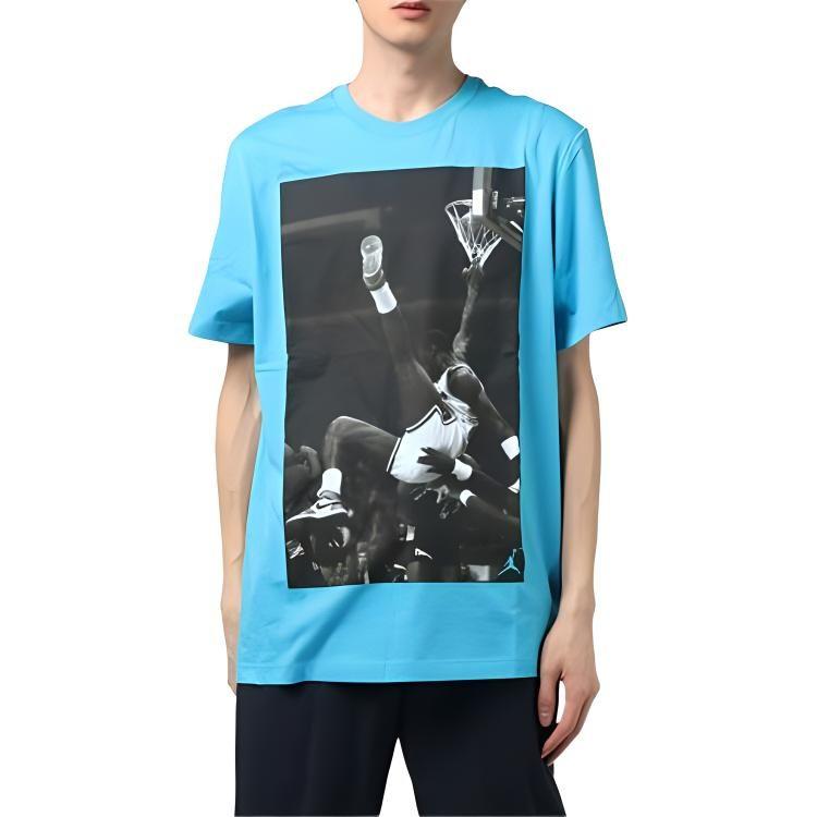 Jordan Hangtime T Shirts Men's Crew Neck Moderate Straight Fit AQ3709-433