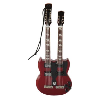 Миниатюрная модель электрогитары, реалистичная, изящная деревянная гитара, украшение на Рождество, день рождения