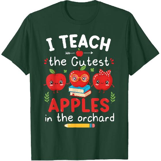 I Teach the Cutest Apples in the Orchard Cute Fall Teacher T-Shirt