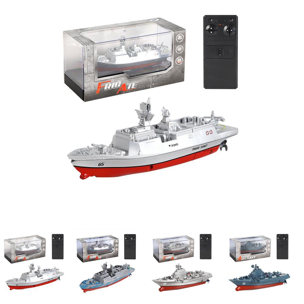 Радиоуправляемая лодка 2,4 ГГц, корабль с дистанционным управлением, 10 км/ч, высокоскоростной, мини-авианосец, модель фрегата, подарки для детей