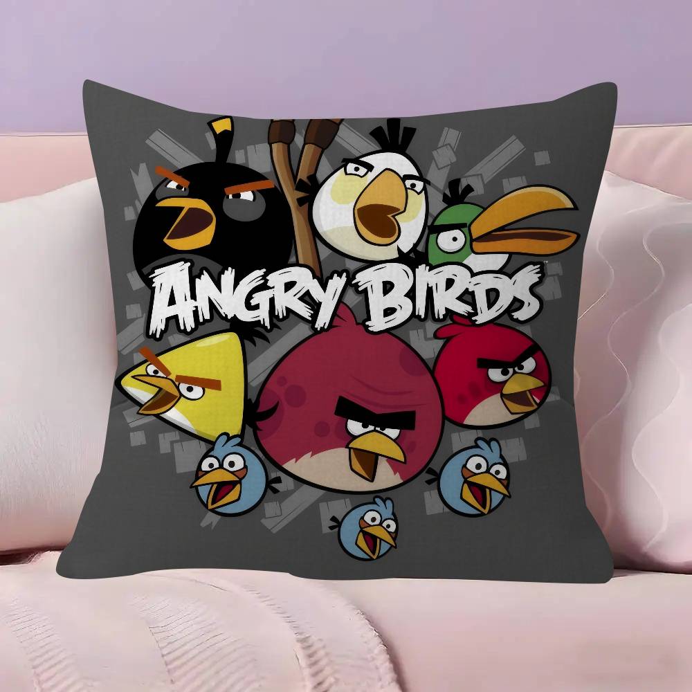 Animation AAAngry Birds Cartoon Pillow Cushion Cover Pillowcase Living Room Sofa Home Decor Customized