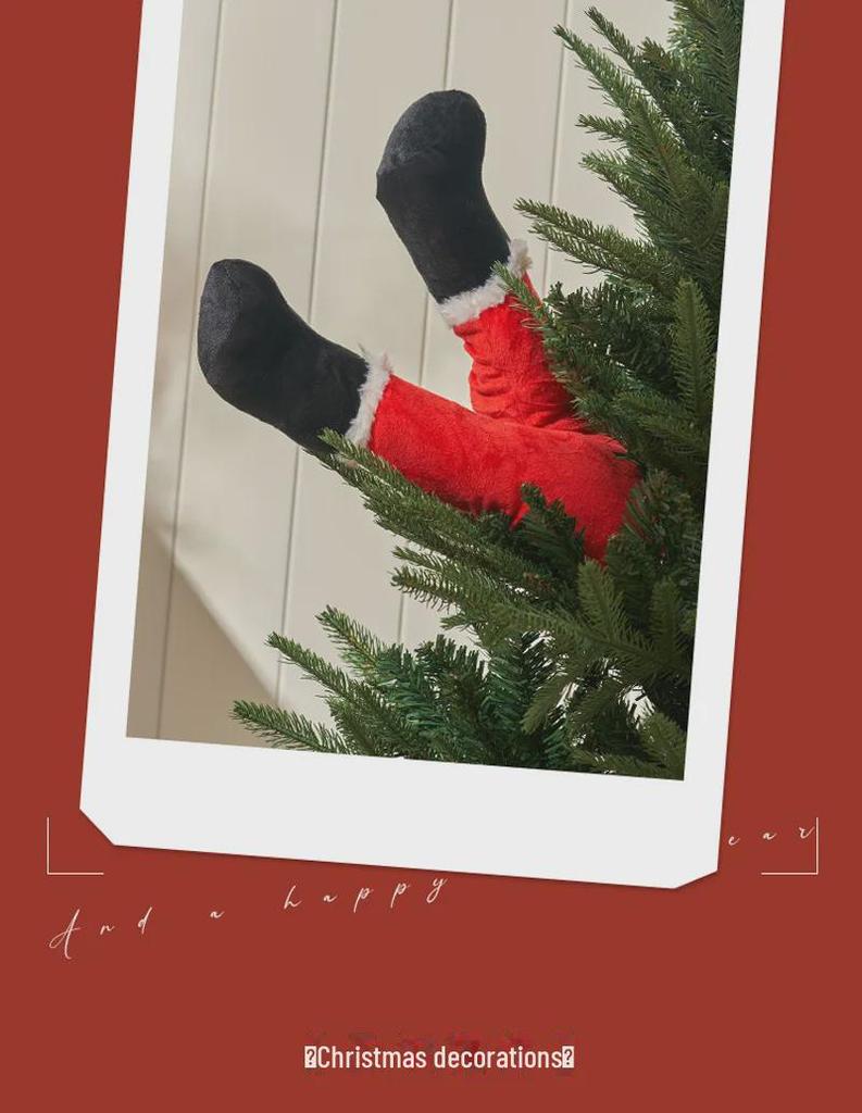 Elf Leg Christmas Tree Ornaments: Cute Festive Decorations & Window Pendants