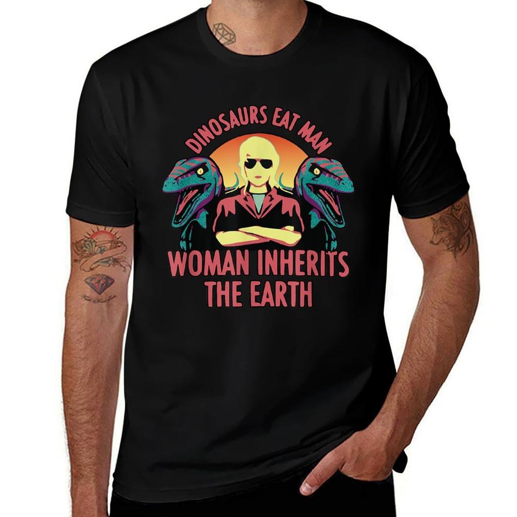 Dinosaurs Eat Unisex Unisex Inherits The Earth Tshirt Active Sports Short Sleeve Cotton Shirt