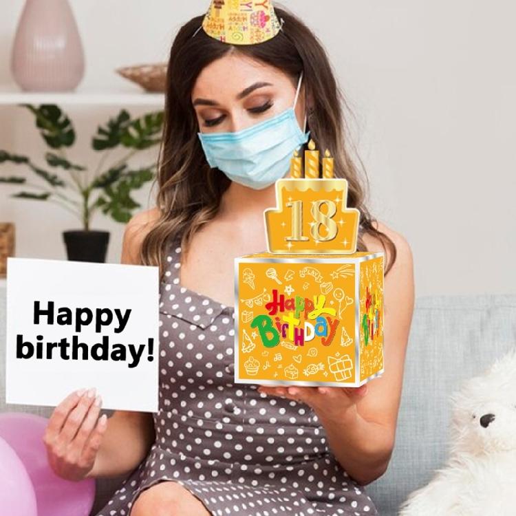 Безопасные бумажные коробки-сюрпризы на день рождения с выдвижным держателем для денег, настраиваемые украшения по возрасту, товары для вечеринок