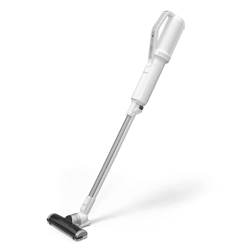 Iris Ohyama Vacuum Cleaner Cordless Ultra Thin Lightweight Handy Paper Pack Stick Cleaner Lightweight 2WAY Equipped with Dust Sensor White 1.2kg