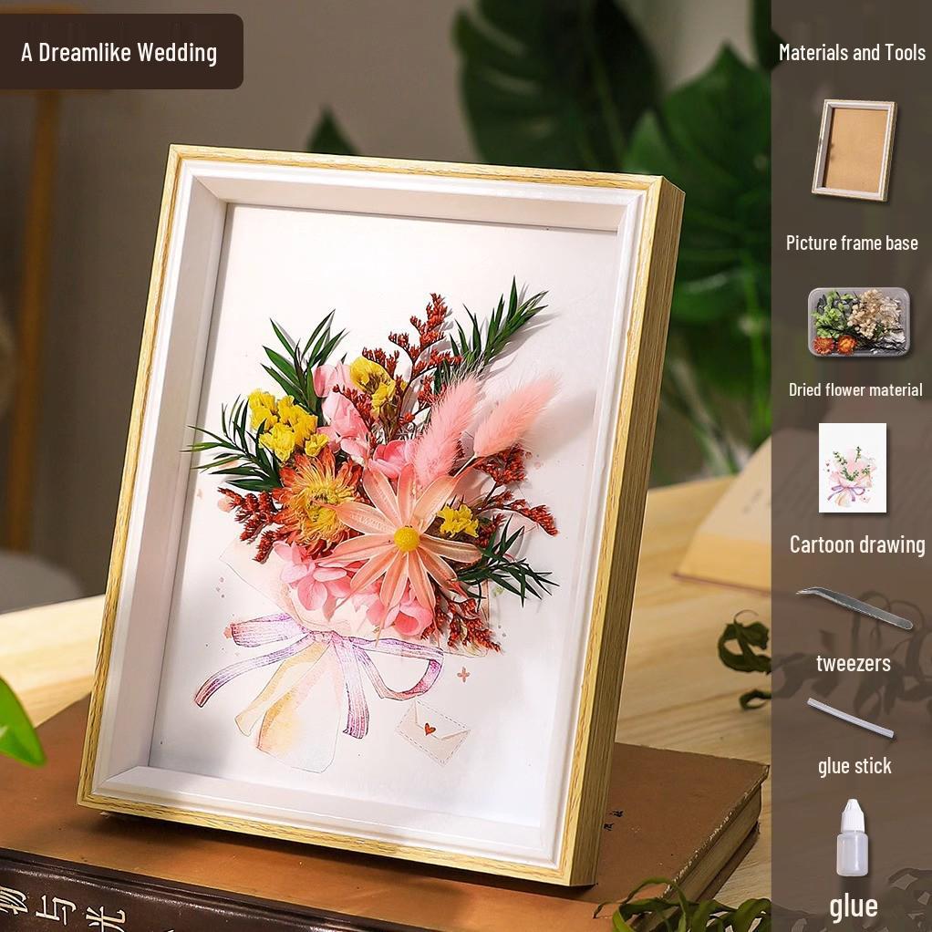DIY Dried Flower Photo Frame Kit: Women's Day Gift & Children's Icebreaker Activity