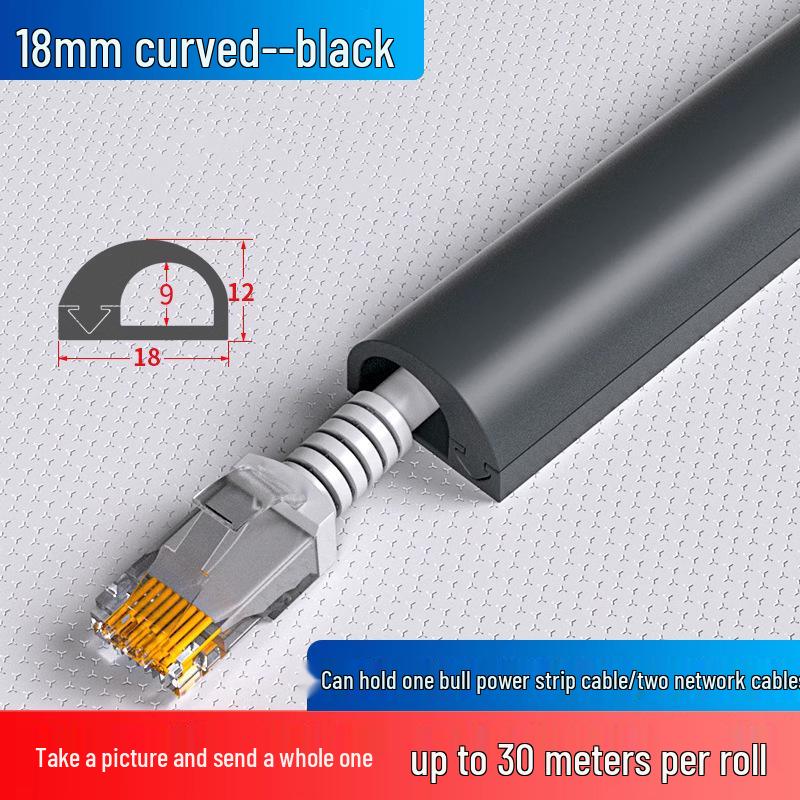 ПВХ Кабель-канал для поверхностного монтажа: Скрытая проводка и декоративная крышка для сети с боковым отверстием для оптоволокна и открытых проводов.