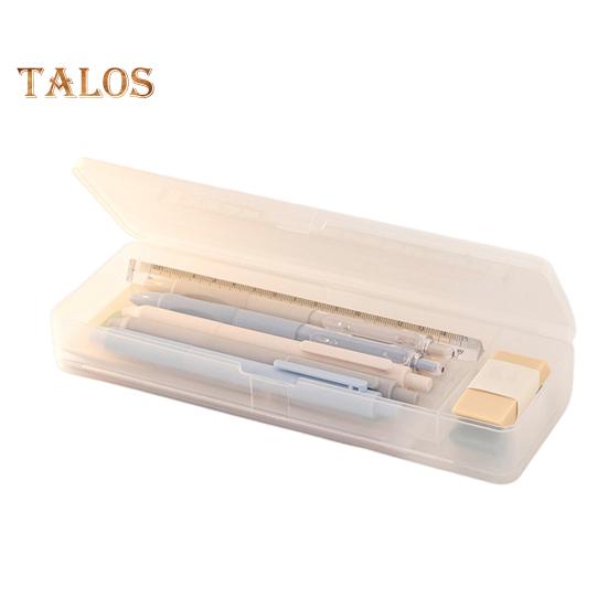 Двусторонняя коробка для канцелярских принадлежностей, большая вместимость, сверхпрочный пластик, многофункциональный органайзер для хранения карандашей и ручек для мальчиков и девочек, школьный чехол