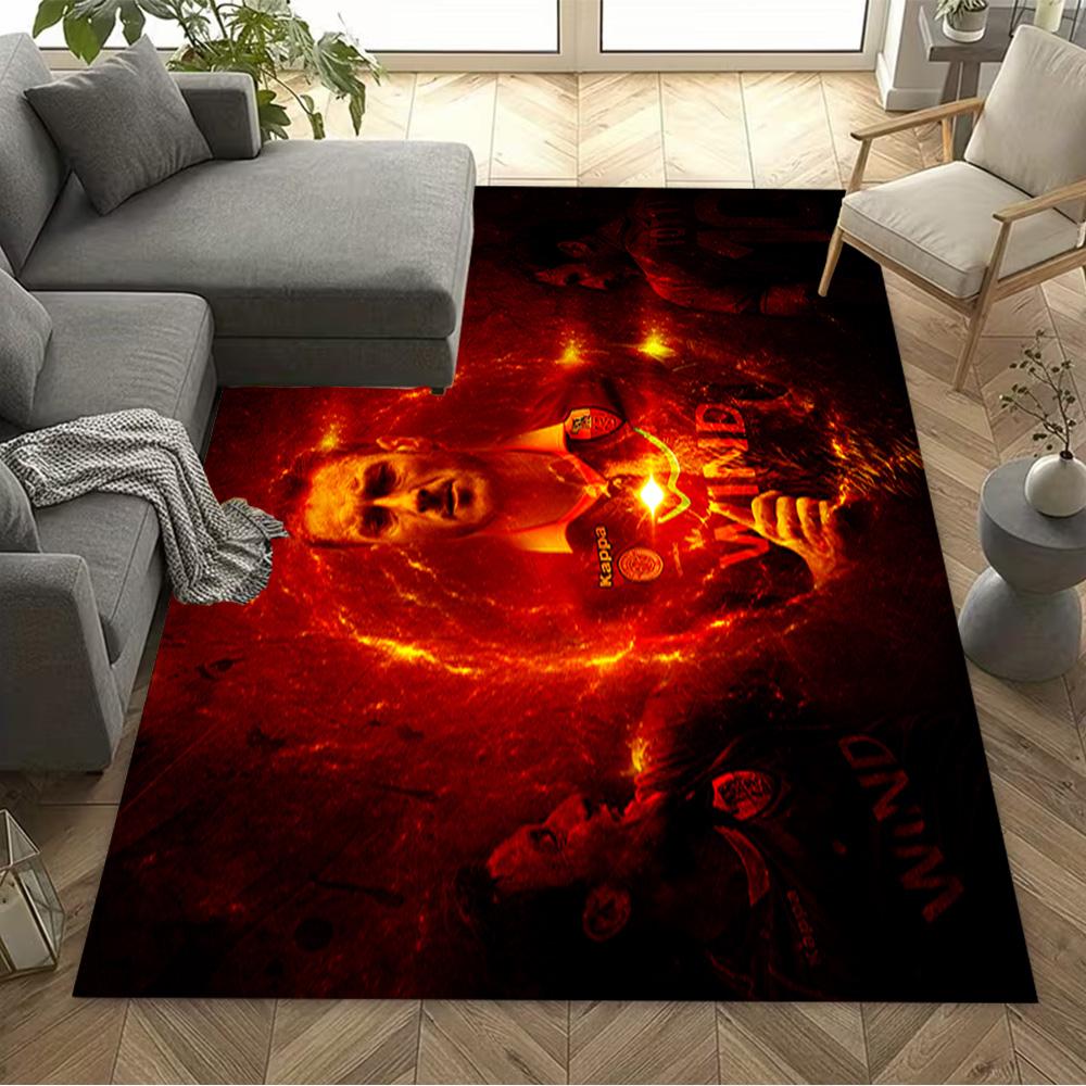 Dynamic Soccer Player Action Carpet Perfect for Outdoor Dining Room Foyer Balcony Anti-slip Rug Office home decor Perfect Gift for Friends & Family
