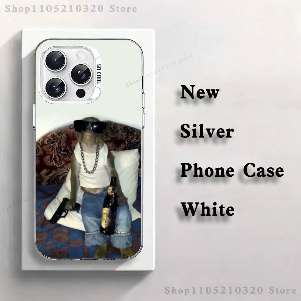 Cute Funny Monkeys Symbol Phone Case For iPhone 17,16,15,14,13,12,11,Pro,Max,Plus,Mini,XS,SE Anti Fall White Matte Hard Bumper