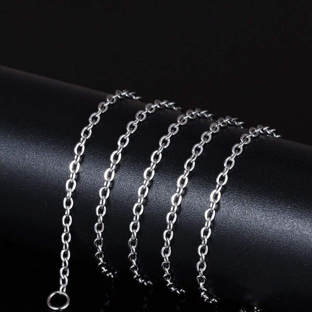 3mm/4mm Silver Color Punk Gothic Link Chain Stainless Steel Necklace Choker Metal Collar